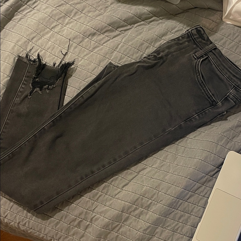Distressed Black Jeans